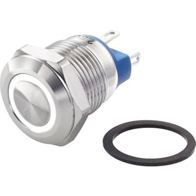 TRU COMPONENTS TC-7494664 TC-GQ12-AF-10E/J/W/12V/S Vandalismebestendige drukschakelaar 48 V/DC 2 A 1x uit/(aan) Moment