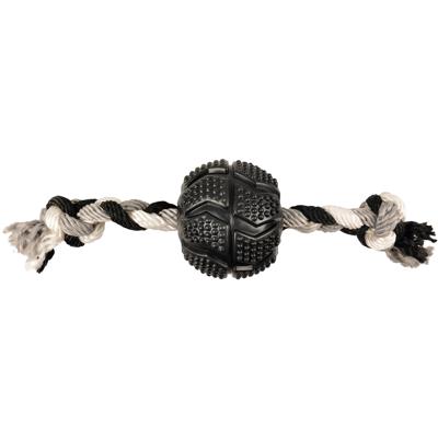 Hondenspeelgoed Gladiator Bal met Touw 15 x 9 x 9 cm Flamingo Zwart Hondenspeelgoed Gladiator Bal met Touw 15 x 9 x 9 cm Flamingo Zwart