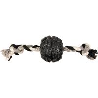 Hondenspeelgoed Gladiator Bal met Touw 15 x 9 x 9 cm Flamingo Zwart