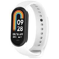 By Qubix - Siliconen bandje - Wit - Compatible met Xiaomi Smart Band 8 & 9 - Compatible Xiaomi bandje