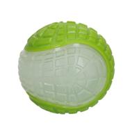 Dog Comets Glow in The Dark Moon Ball - 10 cm - Hondenspeelgoed - te water en aan land - apporteerspeelgoed - met pieptoon - L - groen