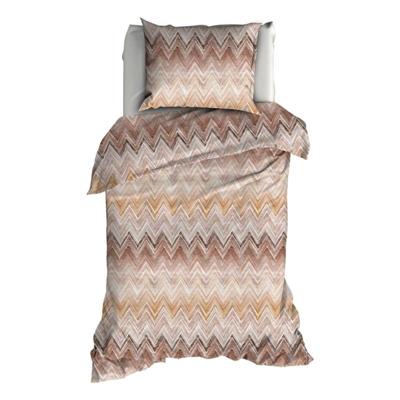 Romanette Kiruna Flanel Dekbedovertrek - 1-persoons (140x200/220 Cm + 1 Sloop) - Flanel - Bruin/terra