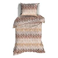 Romanette Kiruna Flanel Dekbedovertrek - 1-persoons (140x200/220 Cm + 1 Sloop) - Flanel - Bruin/terra