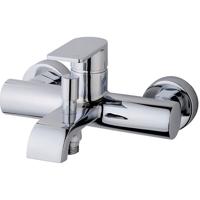 Badkraan Lima 15cm Hartafstand Mengkraan Opbouw Rond Chroom 1 Greeps met Onderuitloop