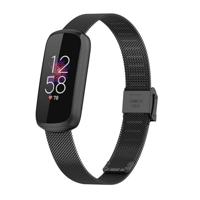 By Qubix - Compatible met Fitbit Luxe - Milanese bandje met klemsluiting - Zwart - Compatible fitbit bandje