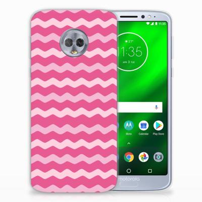 Motorola Moto G6 Plus TPU bumper Waves Pink Motorola Moto G6 Plus TPU bumper Waves Pink