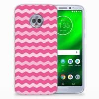 Motorola Moto G6 Plus TPU bumper Waves Pink