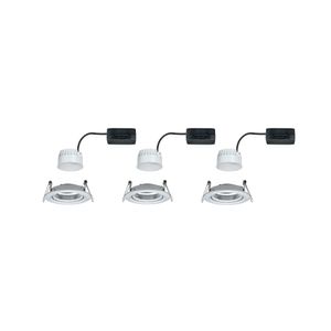 Paulmann 93451 Nova Inbouwlamp Set van 3 stuks LED LED 18 W Aluminium (gedraaid)