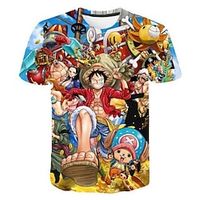 One Piece Cosplay T-Shirt Cartoon Manga Afdrukken Grafisch Voor Voor Stel Voor heren Dames Volwassenen Carnaval Maskerade 3D afdrukken Feest Festival Lightinthebox