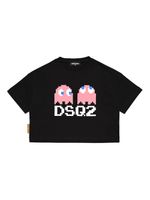 DSQUARED2 KIDS haut crop en coton à imprimé graphique - Noir