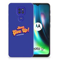 Motorola Moto G9 Play | E7 Plus Siliconen hoesje met naam Never Give Up