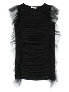 TWINSET Kids robe à superposition en tulle - Noir