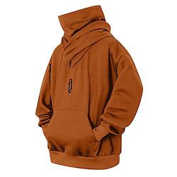 Voor heren Trui met capuchon Abrikoos Wijn Bruin Lichtgrijs Capuchon Effen Zak Sport Outdoor Dagelijks Feestdagen Streetwear Basic Casual Lente Herfst Kleding Hoodies Sweatshirts Lightinthebox