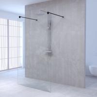 Sanituba Complete Profielloze Doorloopdouche 120 cm Zwart Mat