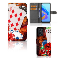 OPPO A76 | A96 Wallet Case met Pasjes Casino - thumbnail