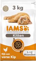 IAMS Junior kattendroogvoer met kip - droogvoer voor kittens van 1-12 maanden, 3 kg