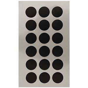 216x Stippen stickers zwart 15 mm   -