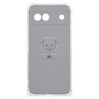 Google Pixel 8A Stevig Bumper Hoesje Grijs Baby Olifant