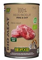 Biofood organic hond 100% rund blik 400 gr (12 stuks)