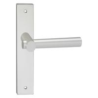 Impresso Dover Deurbeslag met Vierkant Schild | Aluminium Deurklink | Set van 2 Deurkrukken