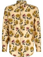 ETRO botanical-print cotton shirt - Jaune