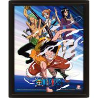 One Piece 3D Lenticular Poster Straw Hat Pirates Assault 26 X 20 Cm