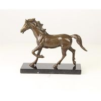 BRONZEN BEELD VAN EEN GALOPPEREND PAARD - thumbnail