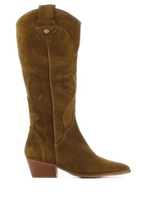 HABOOB Dames Laarzen in Suede (Cognac)
