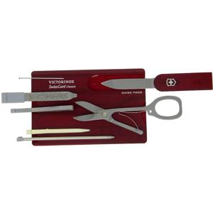 Victorinox SwissCard 0.7100.T Zakgereedschapsset Aantal functies 10 Robijn-rood