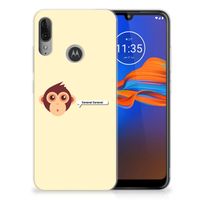 Motorola Moto E6 Plus Telefoonhoesje met Naam Monkey - thumbnail