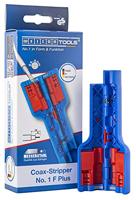 WEICON Coax-Stripper No 1 F Plus - geschikt voor F-draaistekkers 6,5 mm Compressieaansluitingen, Blauw