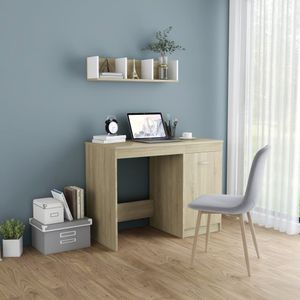 Bureau 100x50x76 cm spaanplaat sonoma eikenkleurig