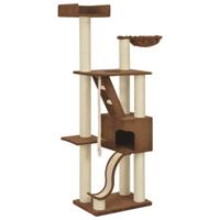 vidaXL Kattenkrabpaal met sisal krabpalen XXL 180 cm beige