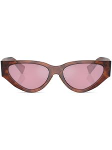 Miu Miu Eyewear lunettes de soleil à monture papillon - Noir