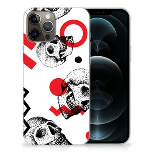 Silicone Back Case iPhone 12 Pro Max Skull Red