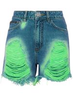 Philipp Plein short à motif tie-dye - Bleu