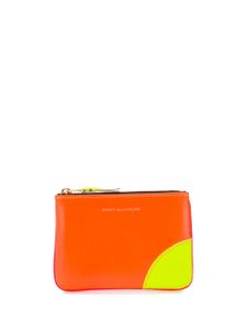 Comme Des Garçons Wallet colour-block leather wallet - Orange