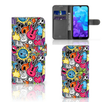 Huawei Y5 (2019) Wallet Case met Pasjes Punk Rock