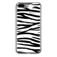 Zebra pattern: iPhone 8 Plus Transparant Hoesje - thumbnail