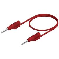 SKS Hirschmann MVL 2/50 rt meetkabel [mannelijk 2 mm - mannelijk 2 mm] 0,50 m rood 1 stuk