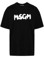 MSGM t-shirt en coton à logo imprimé - Noir - thumbnail