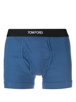 TOM FORD boxer en coton à taille logo - Bleu