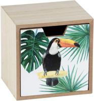 Wenko opbergbox met lade Tucan 12 x 12 cm