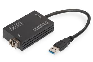 Digitus Computer, Glasvezel, Laptop, USB 3.2 Gen 1 (USB 3.0), Netwerk Adapter [1x USB - 1x SFP-slot] DN-3026 17.00 cm