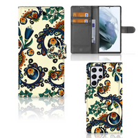 Wallet Case Samsung Galaxy S22 Ultra Barok Flower - thumbnail