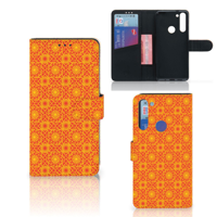 Motorola Moto G8 Telefoon Hoesje Batik Oranje