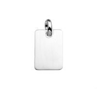 Hanger graveerplaat mat zilver 16,5 x 24 mm - thumbnail