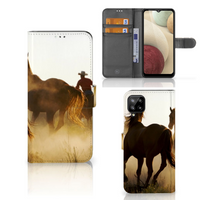 Samsung Galaxy A12 Telefoonhoesje met Pasjes Design Cowboy - thumbnail