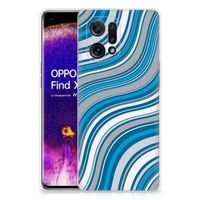 OPPO Find X5 TPU bumper Waves Blue - thumbnail