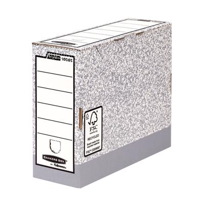 Bankers Box Archiefdoos 1080501 111 mm x 265 mm x 327 mm Karton Grijs, Wit 1 stuk(s)